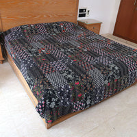 Handcrafted Block Print Bedcover with Patchwork | Artisan-Made 100% Cotton Bedspread