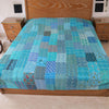 Handcrafted Block Print Bedcover with Patchwork | Artisan-Made 100% Cotton Bedspread