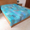 Handcrafted Block Print Bedcover with Patchwork | Artisan-Made 100% Cotton Bedspread