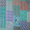 Handcrafted Block Print Bedcover with Patchwork | Artisan-Made 100% Cotton Bedspread