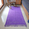 Lavender Dusk Handwoven Cotton Rug – Boho Fringe Accent