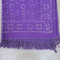 Lavender Dusk Handwoven Cotton Rug – Boho Fringe Accent