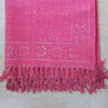 Blush Bloom Handwoven Cotton Rug – Soft Pink with Fringe Detailing