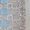 Geometric Floral Block Printed Cotton Dhurrie Rug | Handwoven Area Rug for Living Room & Home Decor
