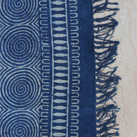 Indigo Blue Geometric Pattern Cotton| Handcrafted Cotton Area Rug for Home & Living Room Decor