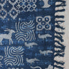 Indigo Tribal Handwoven Rug – Ethnic Motif Cotton rug with Fringe