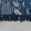 Indigo Tribal Handwoven Rug – Ethnic Motif Cotton rug with Fringe