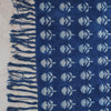 Indigo Bloom Buti Rug – Handwoven Cotton Mat with Floral Motifs
