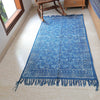 Indigo Paisley Handwoven Rug – Traditional Block Print Cotton rug