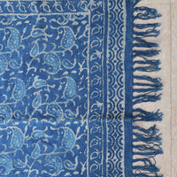 Indigo Paisley Handwoven Rug – Traditional Block Print Cotton rug