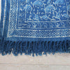 Indigo Paisley Handwoven Rug – Traditional Block Print Cotton rug