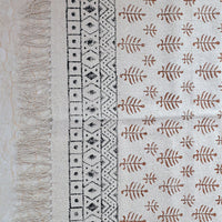 Tribal Earth Handwoven Rug – Natural Cotton with Geometric Border