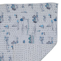 Handcrafted Kids Quilt with Traditional Block Print | Soft & Cozy Cotton Quilt for Babies & Toddlers