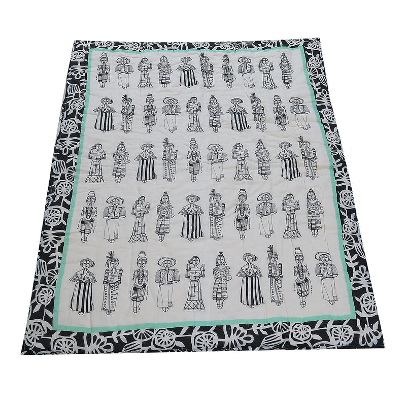 Handcrafted Kids Quilt with Traditional Block Print | Soft & Cozy Cotton Quilt for Babies & Toddlers