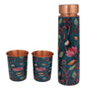 Copper Water Bottle Set | 1 Litre Bottle & Set of 2 Glasses | Boosts Immunity