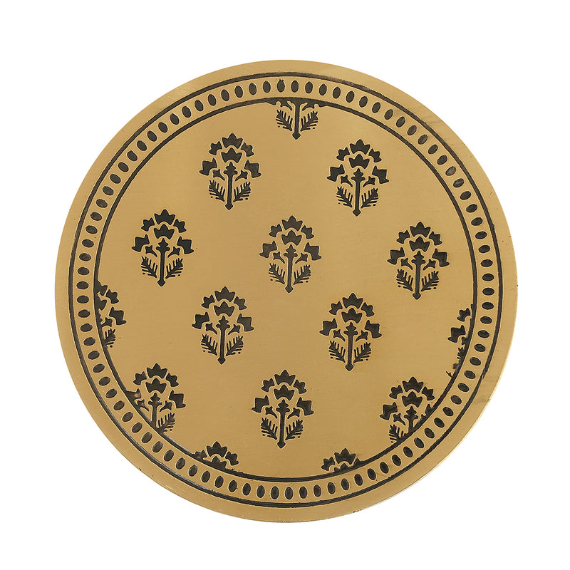 Brass Coasters | Elegant Drink Coasters for Home & Dining Decor ( Set of 4)