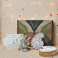 Gift Box – Swan Tissue Holder & Wooden Diya Combo