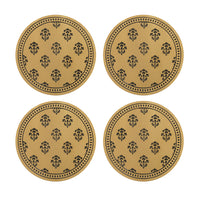 Brass Coasters | Elegant Drink Coasters for Home & Dining Decor ( Set of 4)