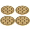 Brass Coasters | Elegant Drink Coasters for Home & Dining Decor ( Set of 4)