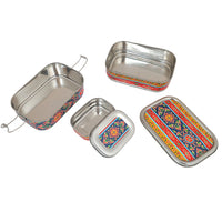 Eco-Friendly Ethnic Meenakari 2-Tier Steel Tiffin