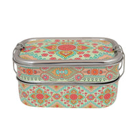 Eco-Friendly Ethnic Meenakari 2-Tier Steel Tiffin