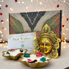 Gift Box – Durga Face & Metal Wax Diya Combo