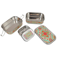 Eco-Friendly Ethnic Meenakari 2-Tier Steel Tiffin