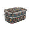 Eco-Friendly Ethnic Meenakari 2-Tier Steel Tiffin