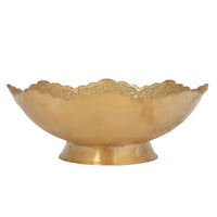 Hand-Carved Brass Serving Bowl