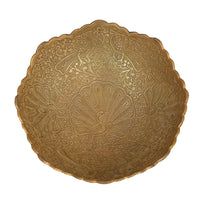 Hand-Carved Brass Serving Bowl