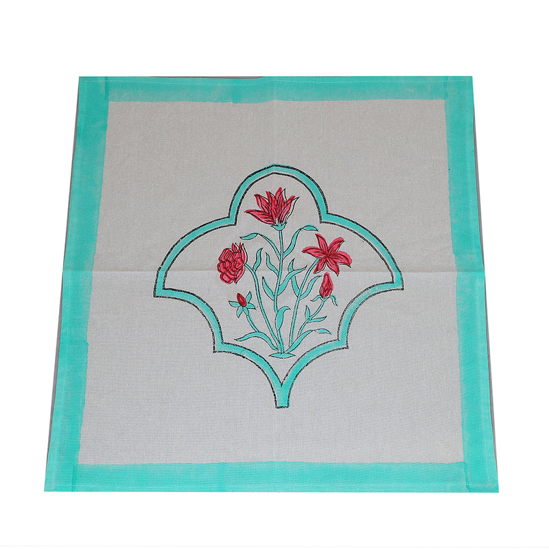 Pastel Bloom Printed Dining Table Set – Soft Floral Cotton Table Linen