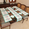 Pastel Bloom Printed Dining Table Set – Soft Floral Cotton Table Linen