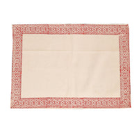 Rustic Charm Hand Block Printed Cotton Placemats – Set of 6