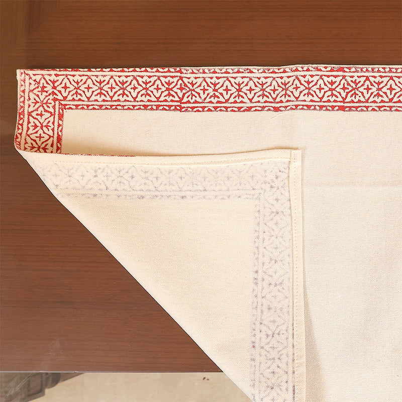 Rustic Charm Hand Block Printed Cotton Placemats – Set of 6