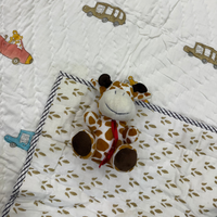 Car Design Handcrafted Block Printed Kids Quilt | Soft & Cozy Cotton Quilt for Babies & Toddlers