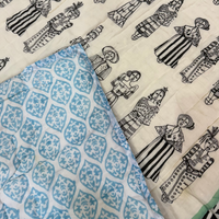 Handcrafted Kids Quilt with Traditional Block Print | Soft & Cozy Cotton Quilt for Babies & Toddlers