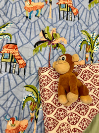 Handcrafted Kids Quilt with Traditional Block Print | Soft & Cozy Cotton Quilt for Babies & Toddlers