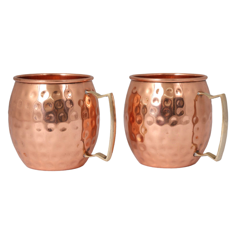 Hammered Copper Mule Mug Set Of 2 | Drinkware