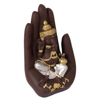 Resin Palm Ganesh Table Decor | Contemporary Ganesh Statue for Home Or Office