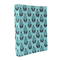 Green Floral Block Print File Folder