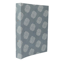 Grey Floral Block Print File Folder