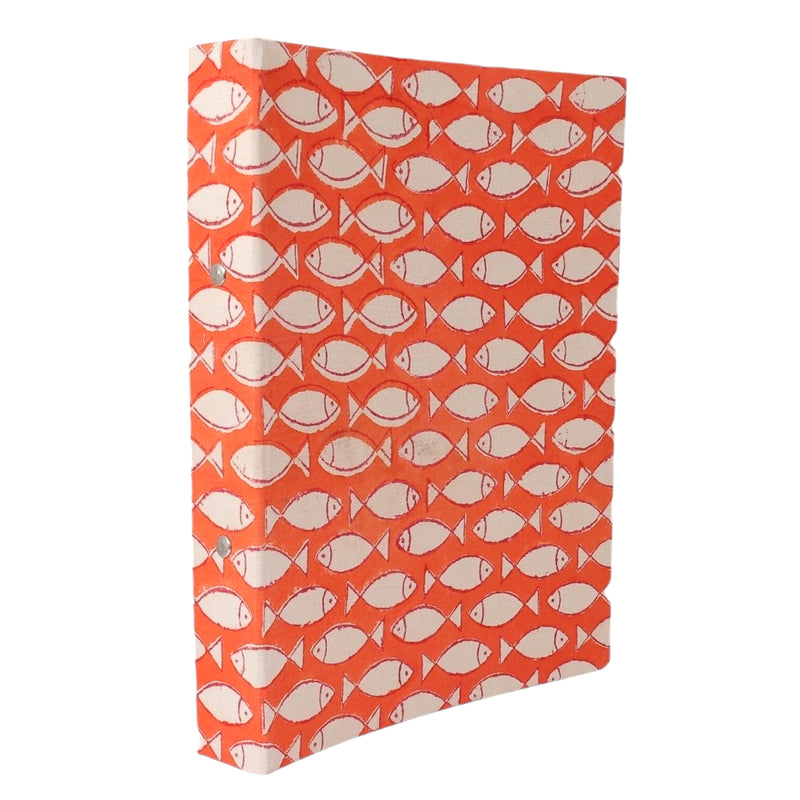 Fish Block Print File Folder