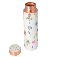 Copper Water Bottle | 1 Litre | Boosts Immunity-Floral