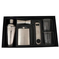 Stainless Steel Barware Set with 2 Glasses | Premium Cocktail Set