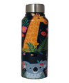 Jungle Print Handcrafted Eco-Friendly Meenakari Steel Bottle(750 ML)