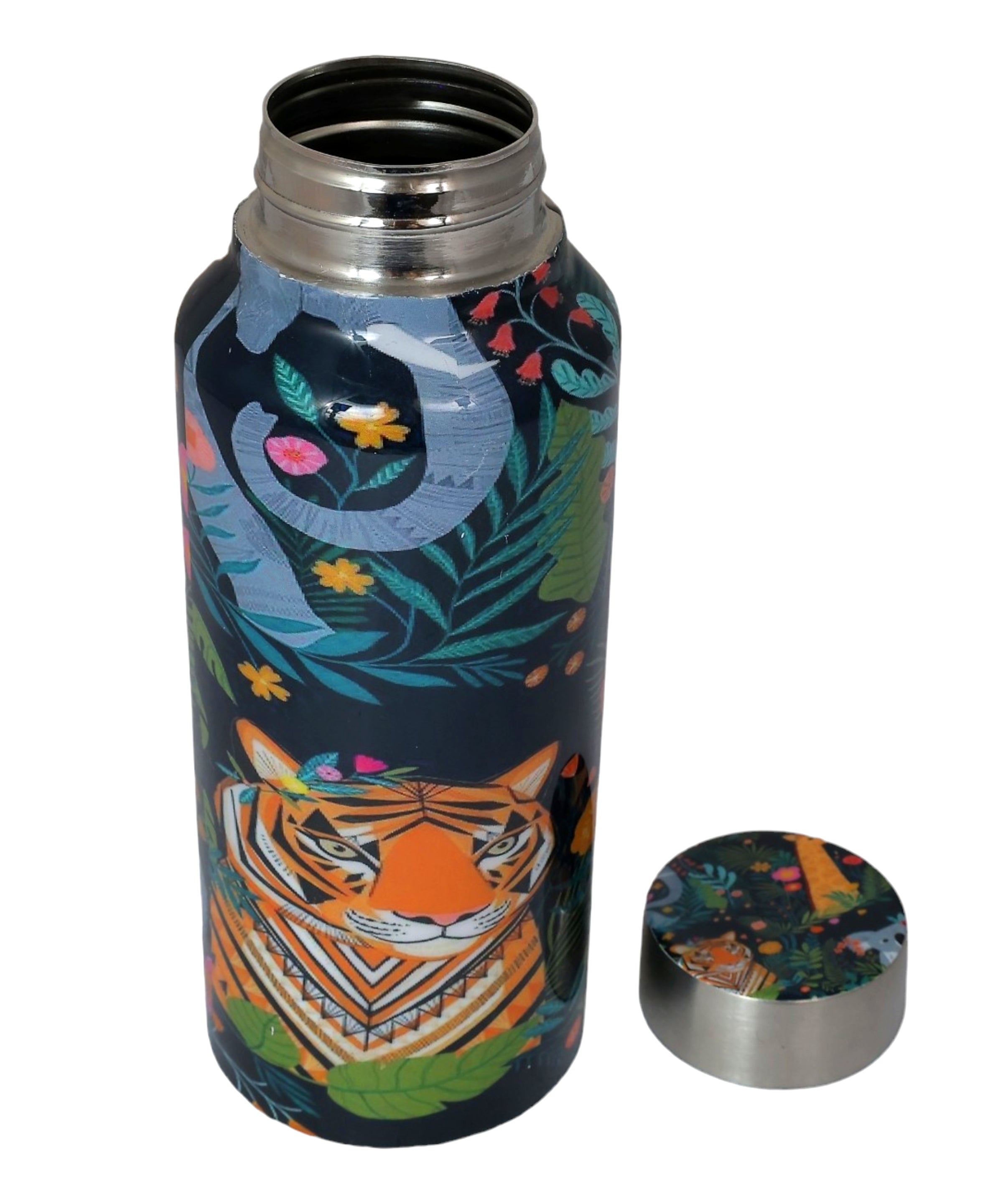 BG|Handcrafted Eco-Friendly Meenakari Stainless Steel Bottle(750 ML)-Jungle