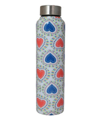 Handcrafted Eco-Friendly Meenakari Stainless Steel Bottle(1L)-Heart