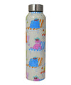 Sunbathing Dog Print Handcrafted Eco-Friendly Meenakari Steel Bottle(1L)