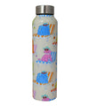 Handcrafted Eco-Friendly Meenakari Stainless Steel Bottle(1L)-Sunbathing dog