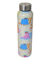 Handcrafted Eco-Friendly Meenakari Stainless Steel Bottle(1L)-Sunbathing dog